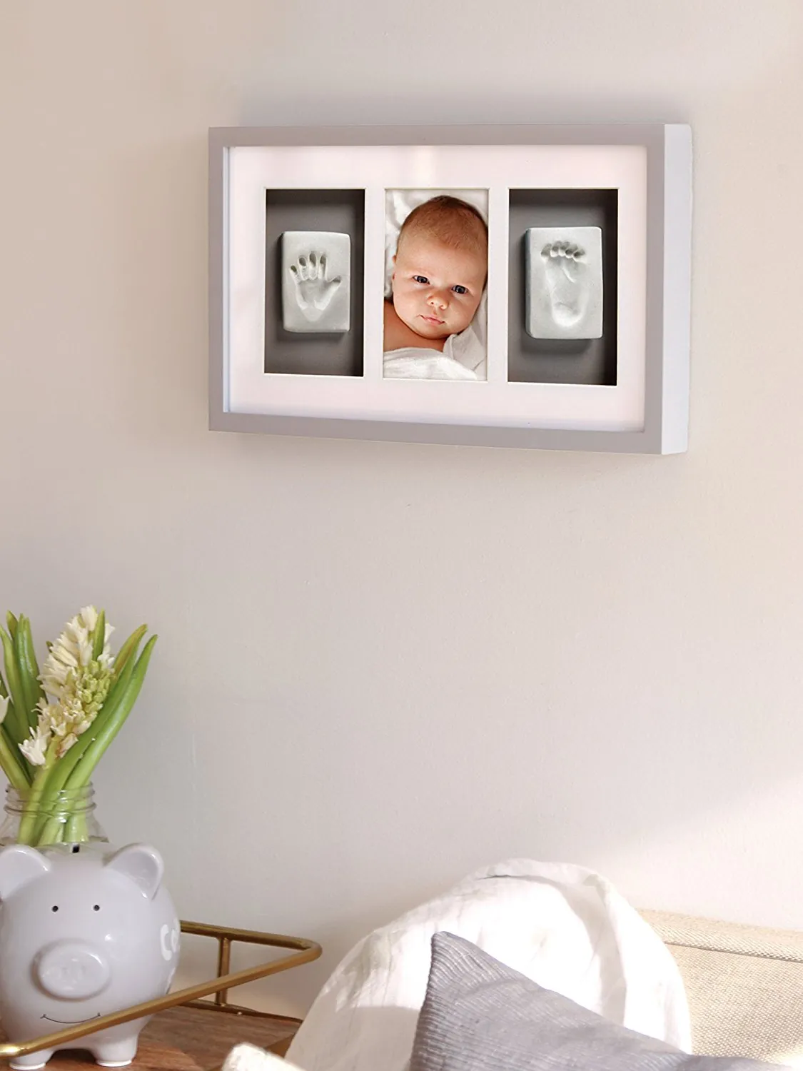 Pearhead • Nástěnný trojrámeček na otisk, šedý - Obrázek 2