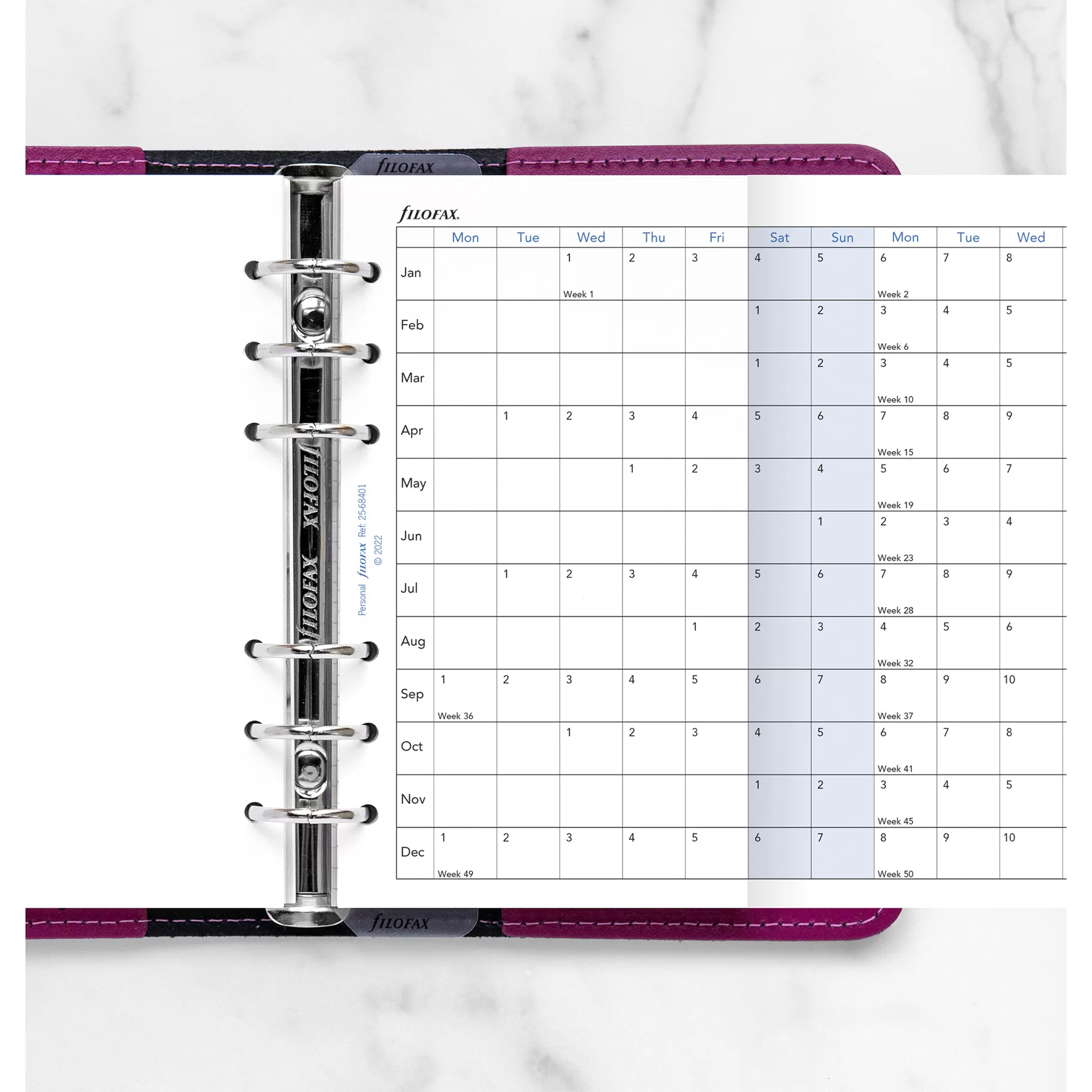 Filofax, Plánovací Kalendář 2025 osobní, horizontální, AJ - Obrázek 2