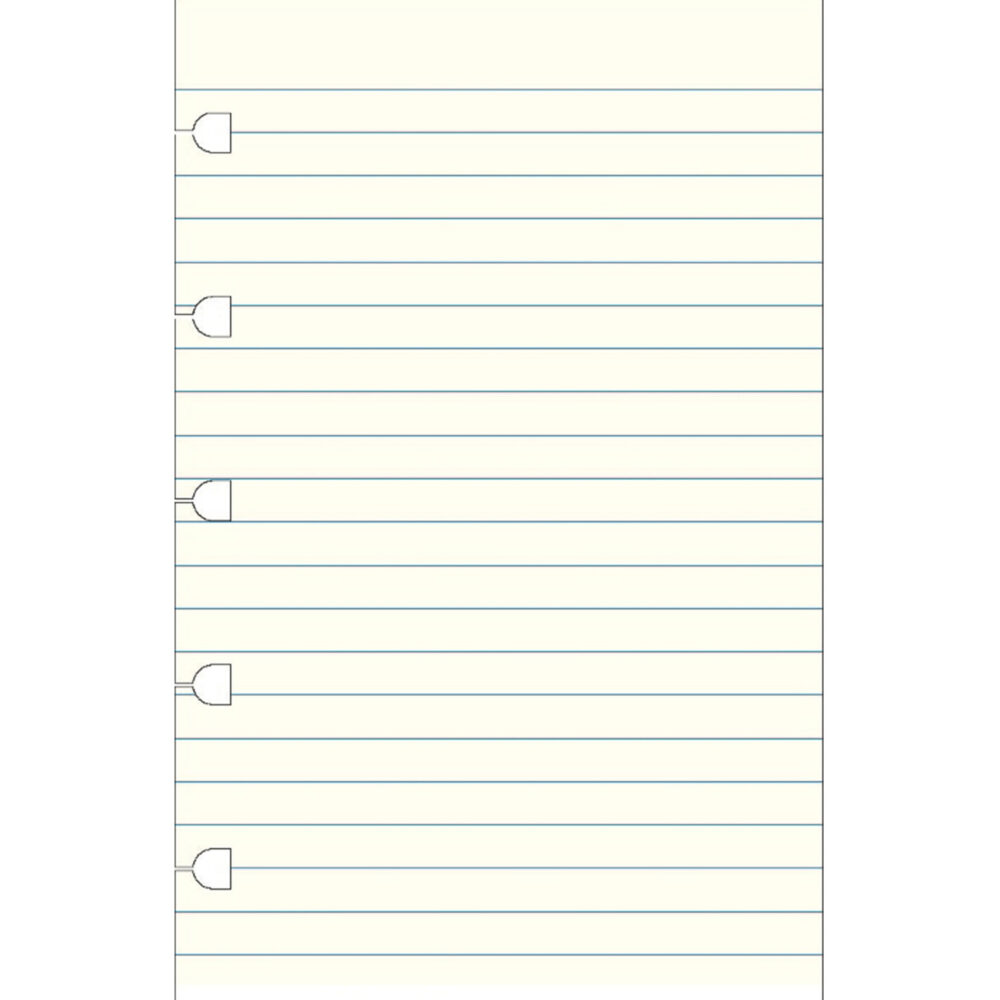 Filofax, Papíry pro notebook, linkované, kapesní, bílá