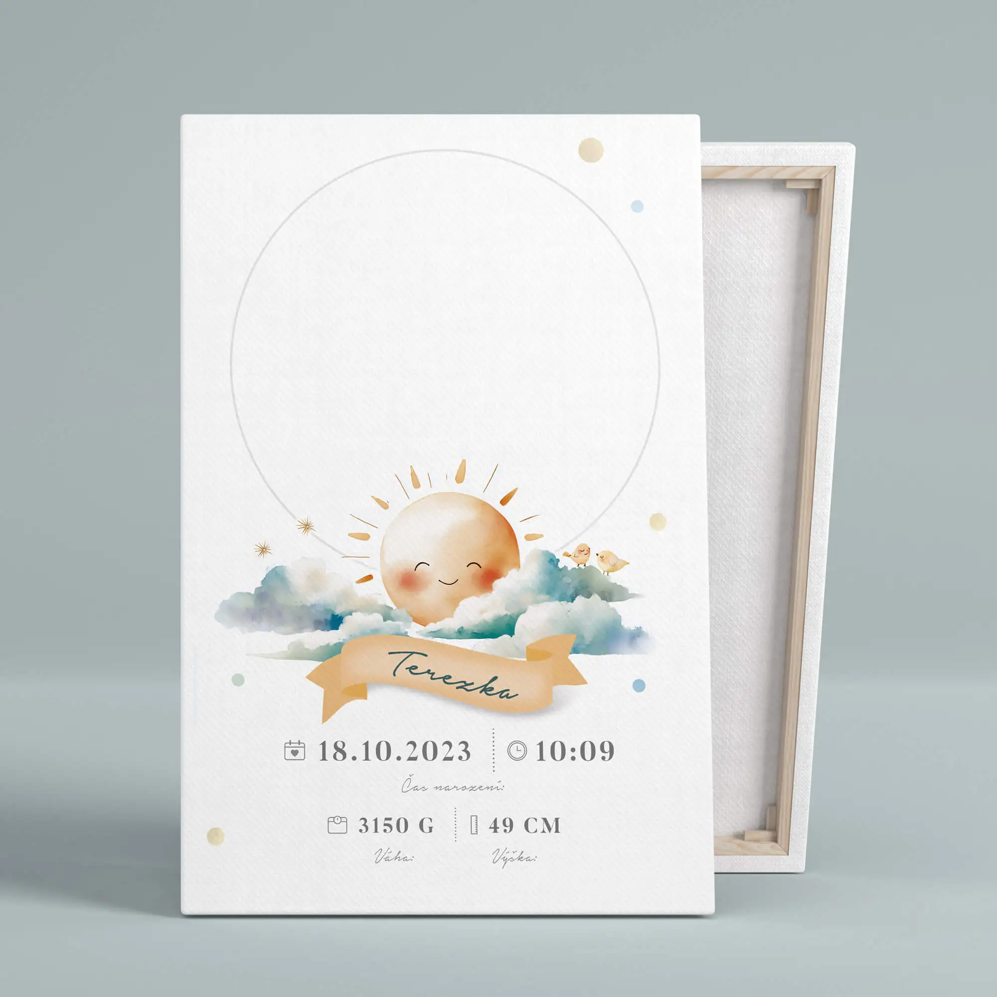 Plátno dětské otisky • Sluníčko - Obrázek 2