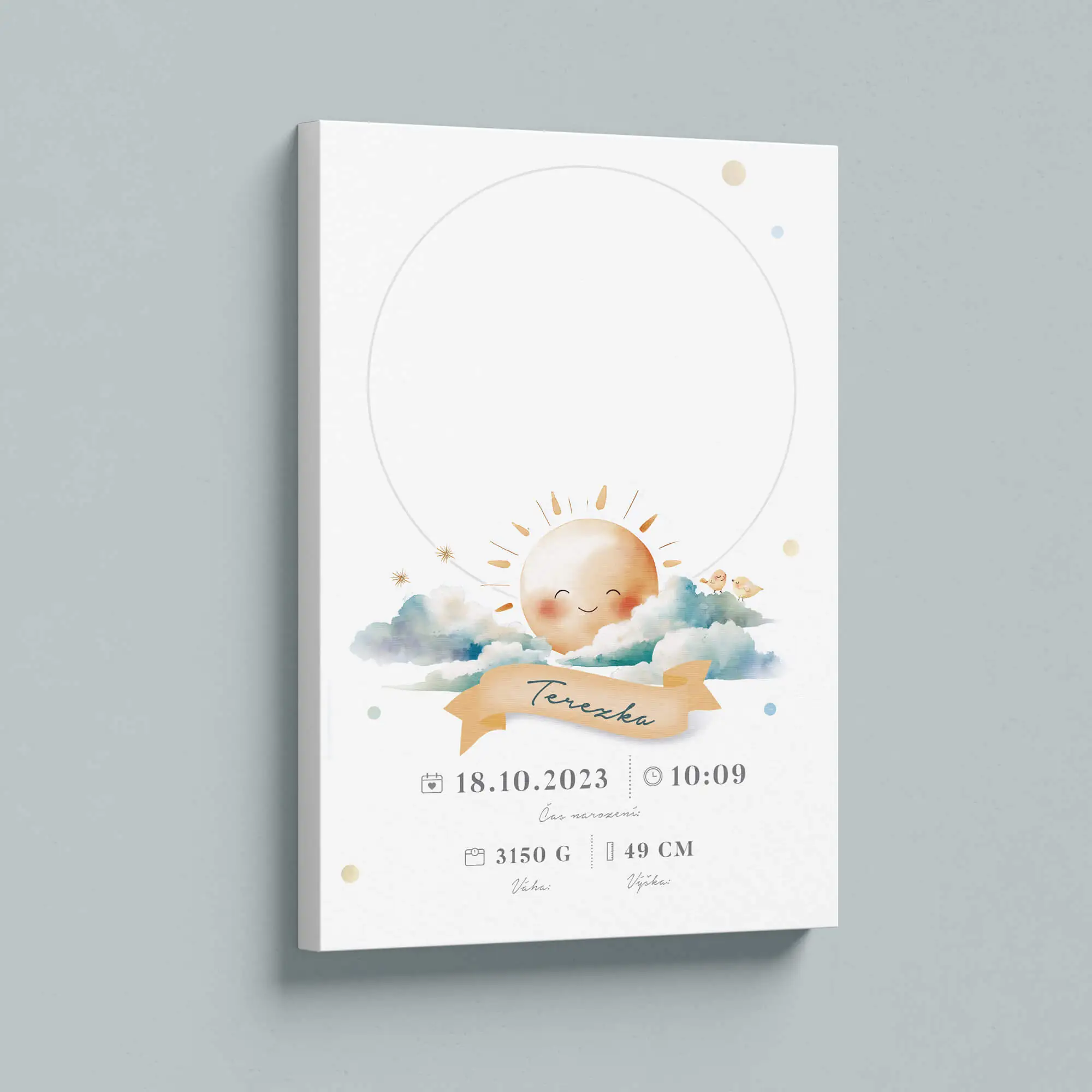 Plátno dětské otisky • Sluníčko