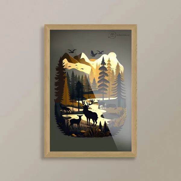 Dárek pro muže i ženy · plakát · stmívání v lese